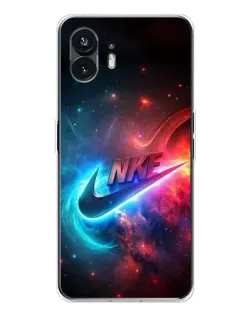 Чехол для Nothing Phone 3 с картинкой «Огненный логотип Nike»
