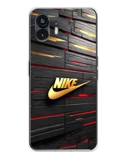 Чехол для Nothing Phone 3 с картинкой «Золотой Nike на металле»