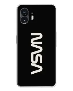 Чехол для Nothing Phone 3 с картинкой «NASA — вертикальный логотип»
