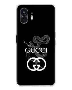 Чохол для Nothing Phone 3 з картинкою «Gucci — срібна змія»