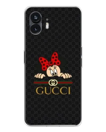 Чехол для Nothing Phone 3 с картинкой «Минни Маус Gucci — черный»