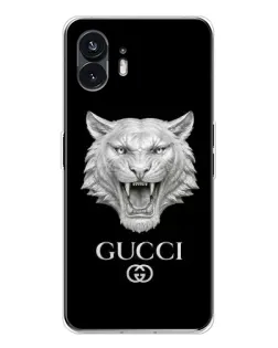 Чохол для Nothing Phone 3 з картинкою «Gucci — срібний лев»