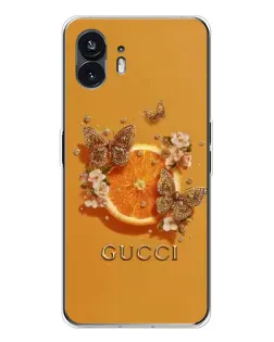 Чохол для Nothing Phone 3 з картинкою «Gucci — золоті метелики»
