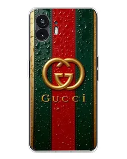 Чохол для Nothing Phone 3 з картинкою «Gucci — фірмова смуга та золото»