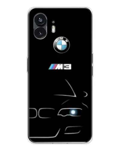 Чехол для Nothing Phone 3 с картинкой «Минималистичный принт BMW M3»