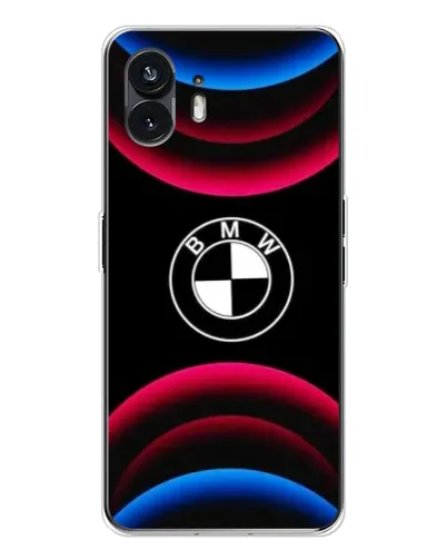 Чехол для Nothing Phone 3 с картинкой «Логотип BMW и неоновые дуги»