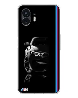 Чехол для Nothing Phone 3 с картинкой «Силуэт BMW в темноте»