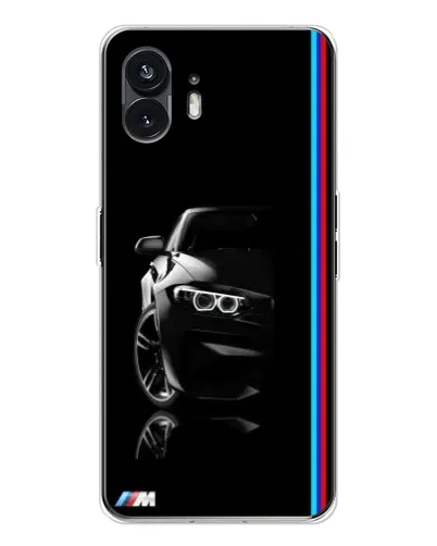 Чехол для Nothing Phone 3 с картинкой «Силуэт BMW в темноте»
