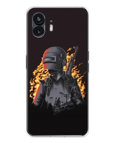 Чехол для Nothing Phone 3 с картинкой «PUBG — огненный силуэт»