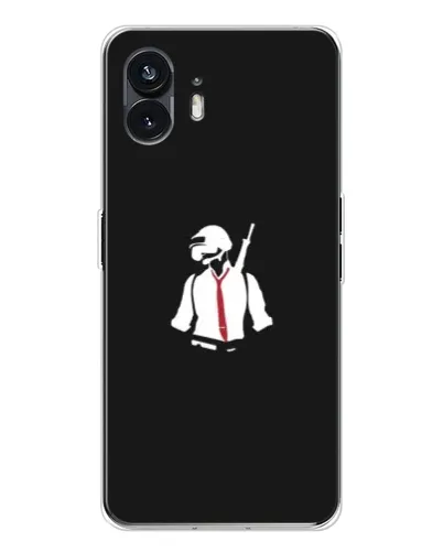 Чехол для Nothing Phone 3 с картинкой «PUBG — силуэт воина»