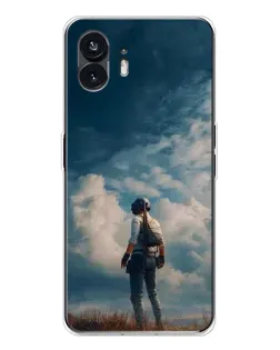 Чехол для Nothing Phone 3 с картинкой «Герой PUBG на скале»