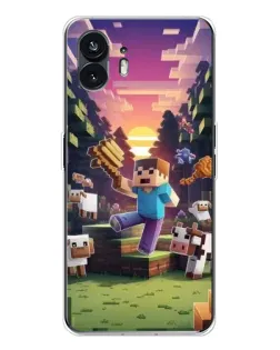 Чехол для Nothing Phone 3 с картинкой «Стив на ферме»
