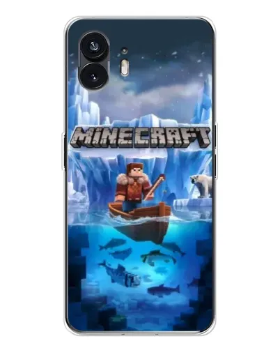 Чехол для Nothing Phone 3 с картинкой «Minecraft ледяной мир»