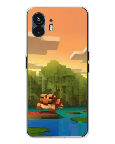Чехол для Nothing Phone 3 с картинкой «Майнкрафт закат солнца»