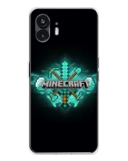 Чехол для Nothing Phone 3 с картинкой «Minecraft Diamond лого»