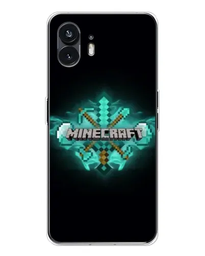 Чехол для Nothing Phone 3 с картинкой «Minecraft Diamond лого»