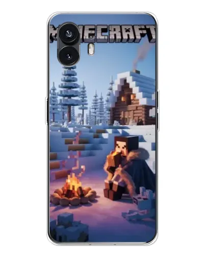 Чехол для Nothing Phone 3 с картинкой «Зимний Minecraft»