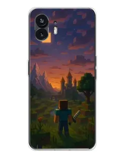 Чехол для Nothing Phone 3 с картинкой «Стив у башни»