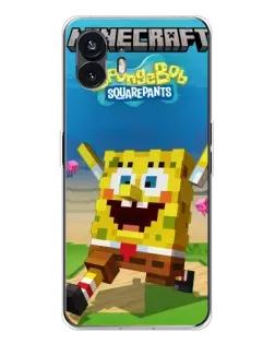 Чехол для Nothing Phone 3 с картинкой «Губка Боб Minecraft»