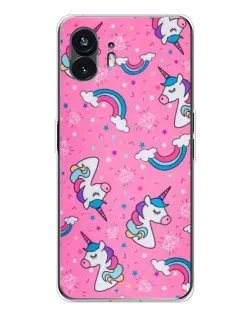 Чехол для Nothing Phone 3 с картинкой «Unicorn паттерн розовый»