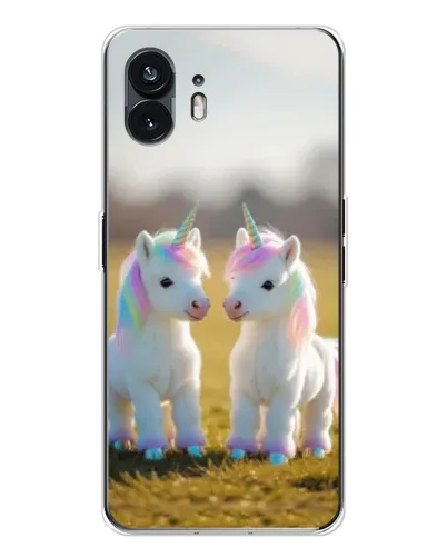 Чехол для Nothing Phone 3 с картинкой «Пара единорогов»