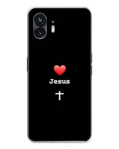 Чехол для Nothing Phone 3 с картинкой «Сердце - Jesus» Чехол для Nothing Phone 3 с картинкой «Сердце - Jesus»
