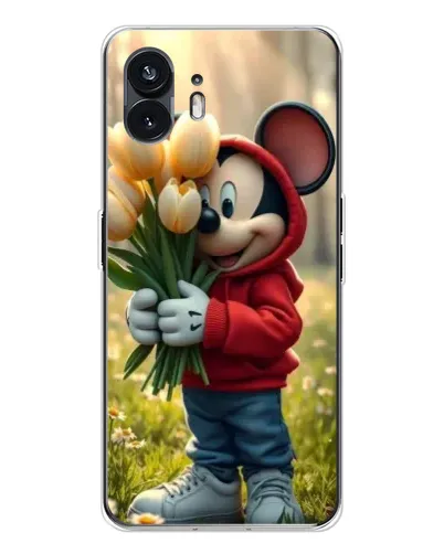 Чехол для Nothing Phone 3 с картинкой «Микки с тюльпанами» Чехол для Nothing Phone 3 с картинкой «Микки с тюльпанами»