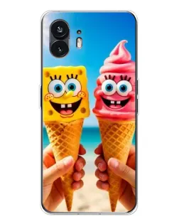 Чехол для Nothing Phone 3 с картинкой «Спанч Боб мороженое»