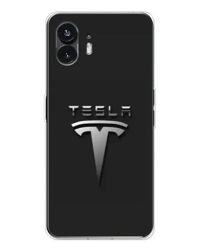 Чехол для Nothing Phone 3 с картинкой «Стальной логотип Tesla»