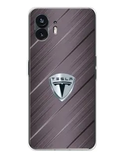 Чехол для Nothing Phone 3 с картинкой «Металлическая текстура Tesla»
