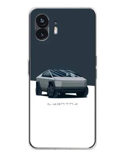 Чехол для Nothing Phone 3 с картинкой «Серебристый Cybertruck Tesla»