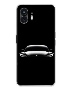 Чехол для Nothing Phone 3 с картинкой «Фары Tesla Night»