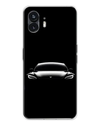 Чехол для Nothing Phone 3 с картинкой «Фары Tesla Night»