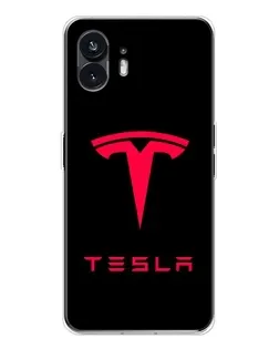 Чехол для Nothing Phone 3 с картинкой «Tesla Red Logo»