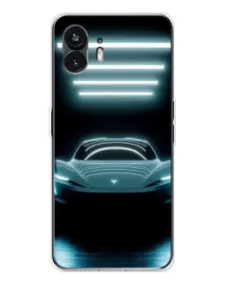 Чехол для Nothing Phone 3 с картинкой «Tesla в неоне»
