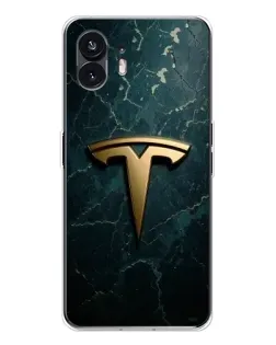 Чехол для Nothing Phone 3 с картинкой «Мраморная Tesla Gold»