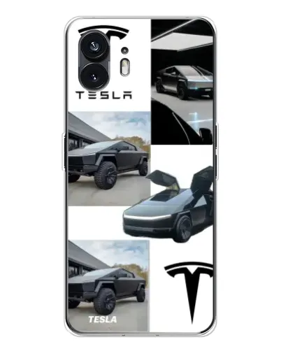 Чехол для Nothing Phone 3 с картинкой «Коллаж Cybertruck Tesla»