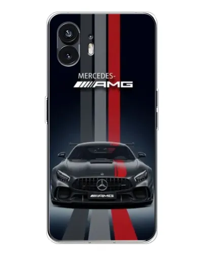 Чехол для Nothing Phone 3 с картинкой «Mercedes — белый карбон»