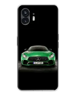 Чехол для Nothing Phone 3 с картинкой «Mercedes — неоновый лого»
