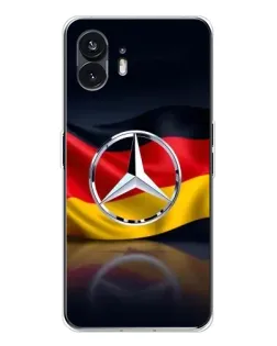 Чехол для Nothing Phone 3 с картинкой «Mercedes — флаг Германии»