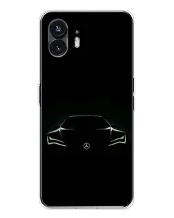 Чехол для Nothing Phone 3 с картинкой «Mercedes — силуэт авто» Чехол для Nothing Phone 3 с картинкой «Mercedes — силуэт авто»