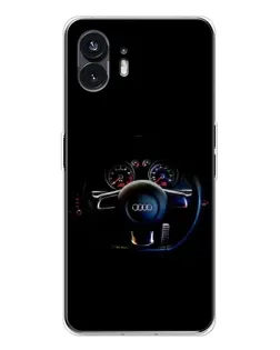 Чехол для Nothing Phone 3 с картинкой «Салон Audi — руль»