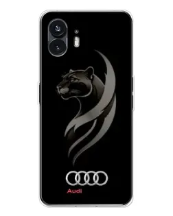 Чехол для Nothing Phone 3 с картинкой «Графика — пантера и Audi»