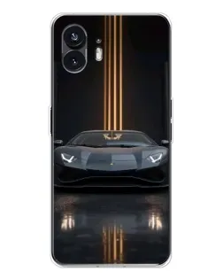 Чехол для Nothing Phone 3 с картинкой «Lamborghini золотые линии»