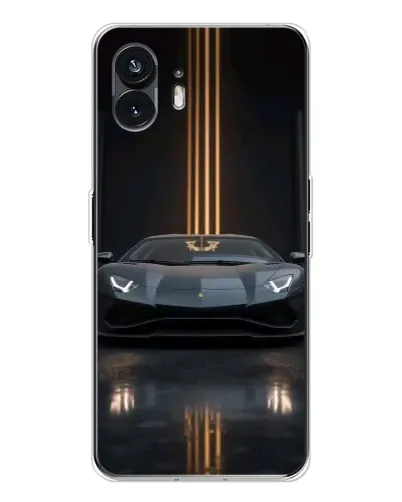 Чехол для Nothing Phone 3 с картинкой «Lamborghini золотые линии»