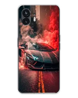 Чехол для Nothing Phone 3 с картинкой «Lamborghini красный дым»