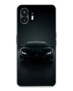 Чехол для Nothing Phone 3 с картинкой «Черный Lamborghini Aventador»