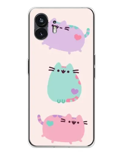 Чехол для Nothing Phone 3 с картинкой «Pusheen трио»