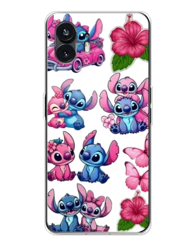 Чехол для Nothing Phone 3 с картинкой «Стикеры Stitch и Angel»