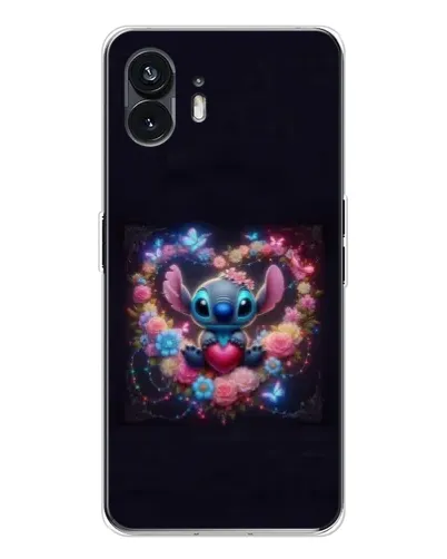 Чехол для Nothing Phone 3 с картинкой «Stitch в цветах»